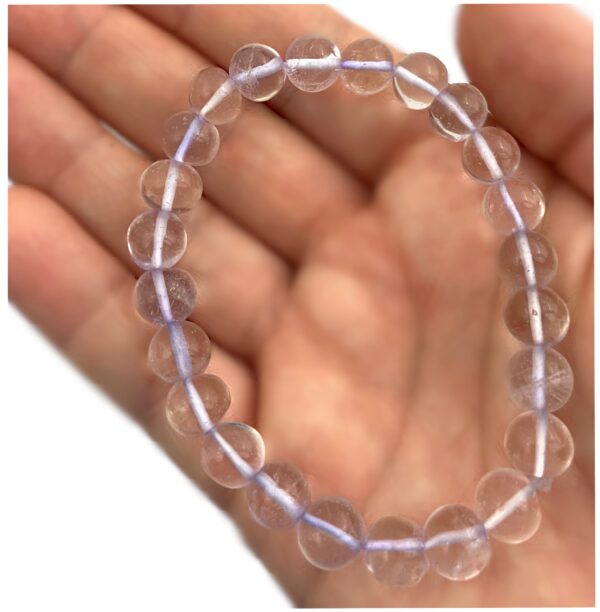 Clear Quartz Bracelet - 8mm Beads - Crystal Healing Bracelet - Perfect for stress relief, angel communication, & positive energy