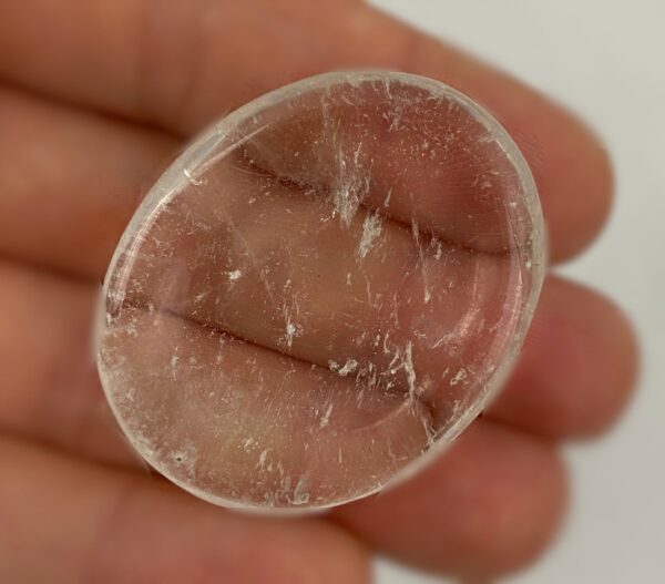 Clear Quartz Worry Stone - Crown Chakra Healing Crystal - Perfect for connecting to your spirituality