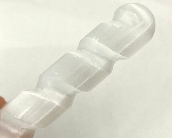 Selenite Wand with Spiral - Crystal Healing - Perfect for protection from toxic energy & for spiritual connection - Approx. 6 Inches - Image 3