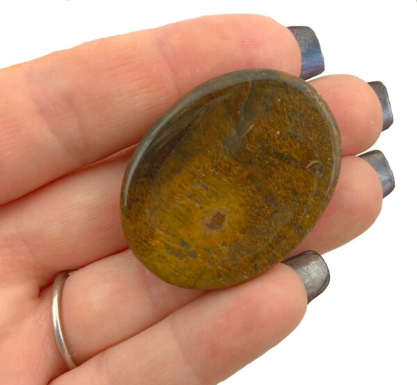 Tiger's eye worry stone - wonderful crystal for Grounding, motivating, and encourages self confidence