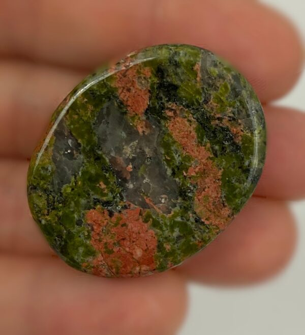 Unakite Jasper Worry Stone - Healing Crystal - Perfect for balancing emotions, promoting patience, and lifts spirits.